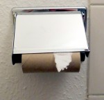 Empty toilet paper roll