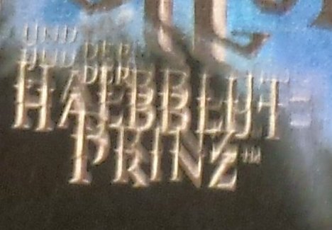 Harry Potter Misprint