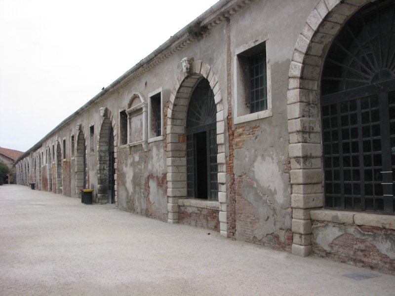 Cannon storage area in the Arsenal of Venice
