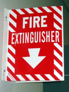 Fire extinguisher label