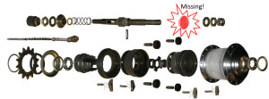 Bicycle hub Parts