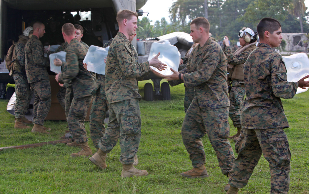 US Marines Bucket Brigade