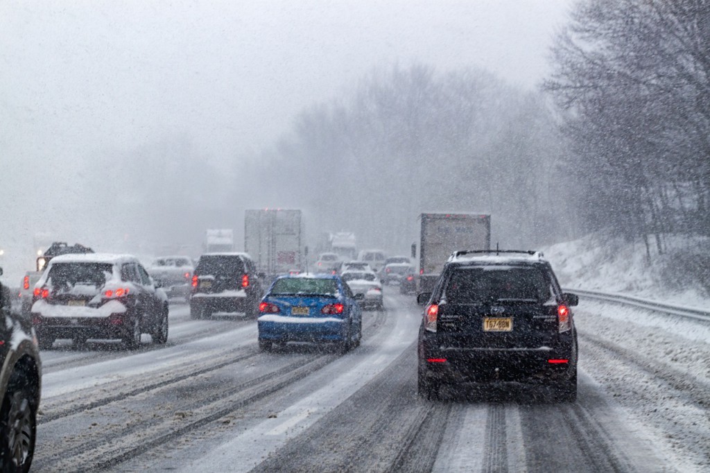 Driving in Snowstorm