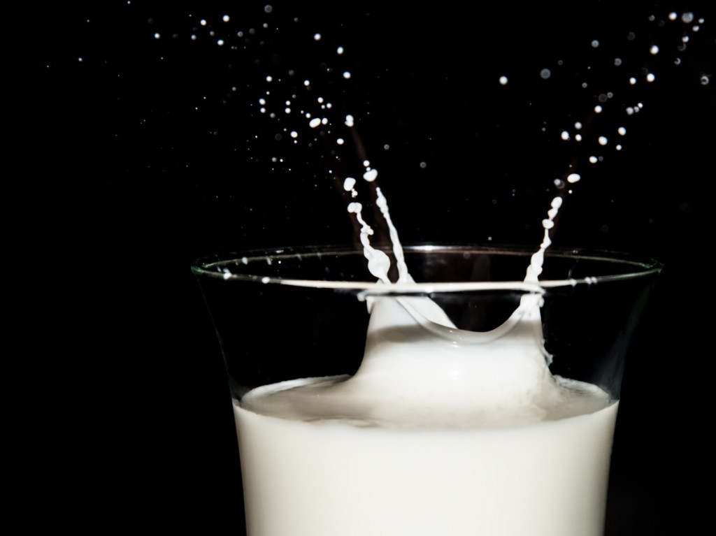 Milk Splash in Glass