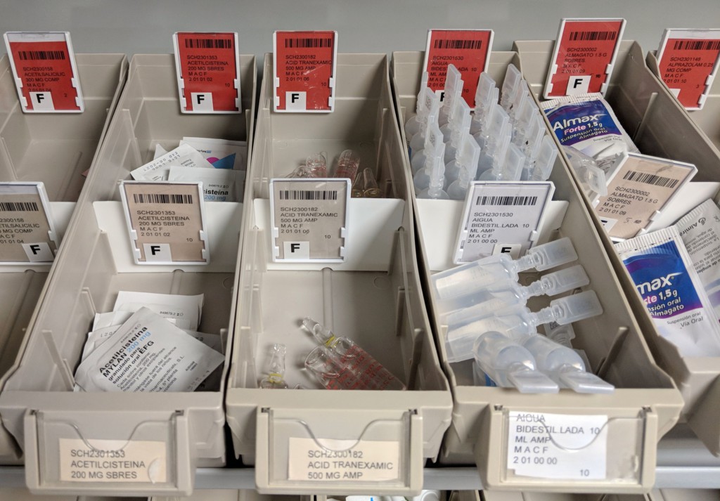 Medicine Boxes Close Up