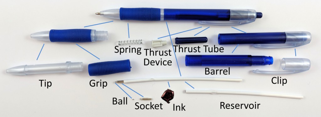 Disassembled Ballpoint Pen 1