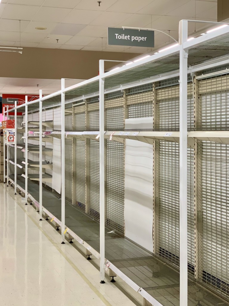 Empty Toilet Paper Shelf Australia