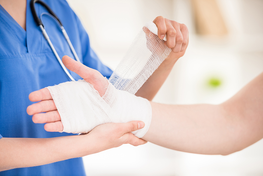Bandage on Hand