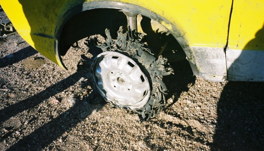 Destroyed Tire Namibia