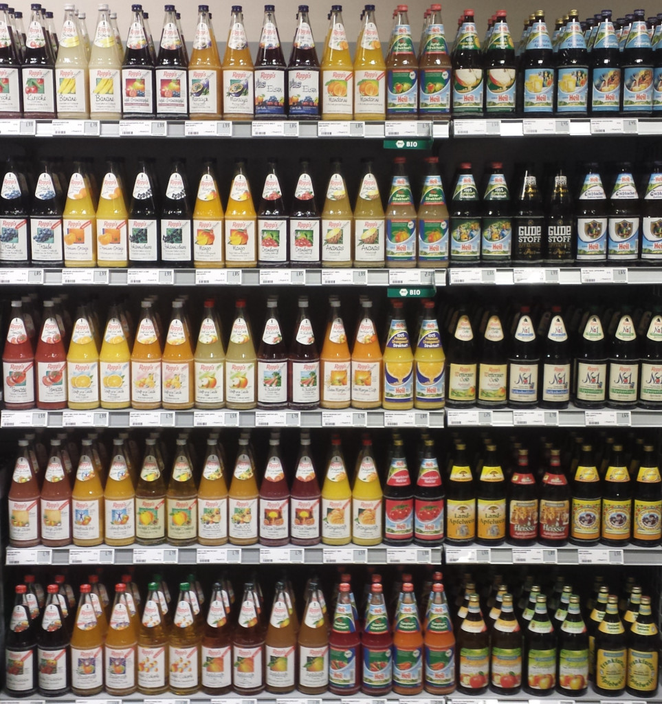 Bottles in a Retail Supermarket