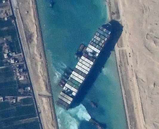 Ever Given stuck in Suez Canal