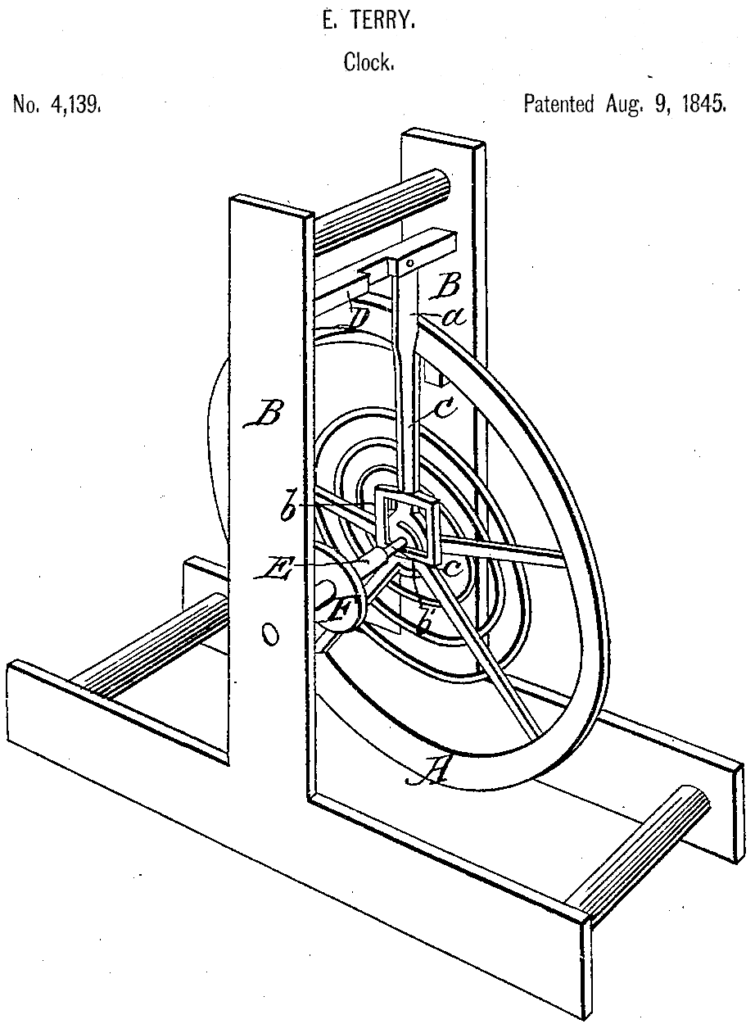 Eli Terry Patent Patent Office Drawing