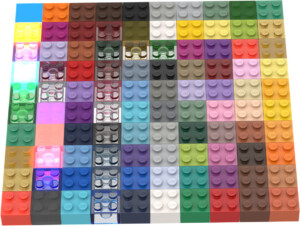 100 colors of Lego Bricks