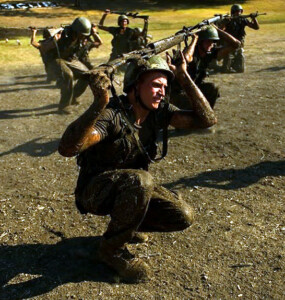 Duckwalking Military